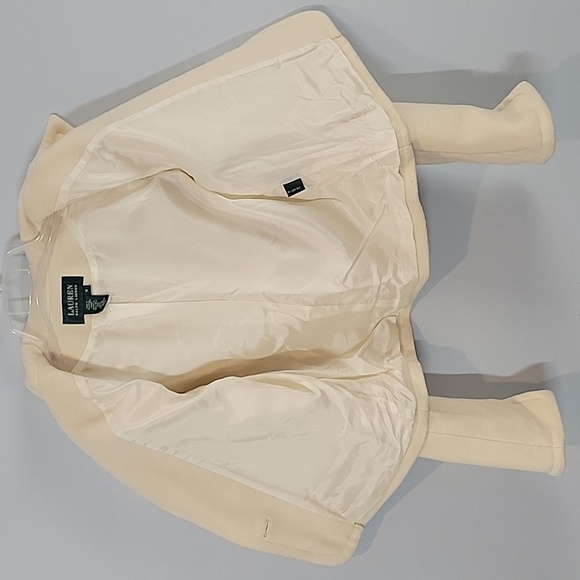 Lauren Ralph Lauren Cream Crop Wool Jacket - Picture 2 of 8